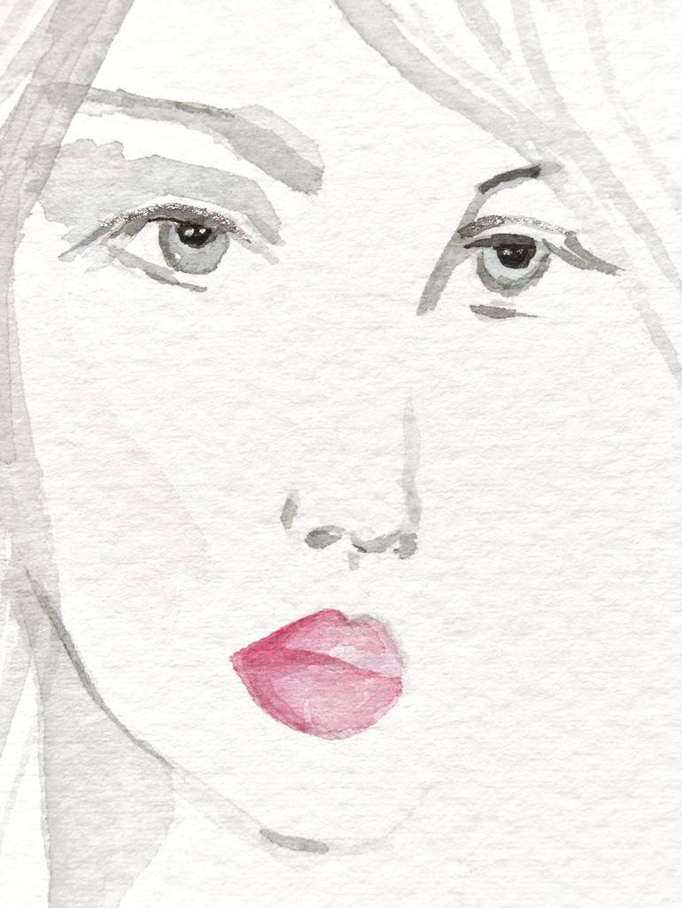 Original Minimalism People Painting by Oksana Buravtseva