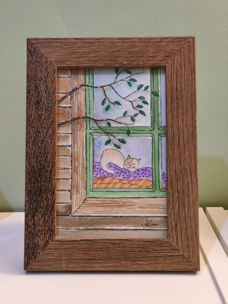 Original Illustration Home Painting by Oksana Buravtseva