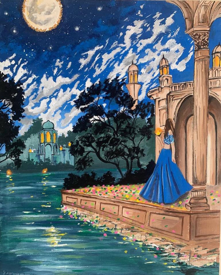 Original Conceptual Women Painting by Khadija Abdul Sattar