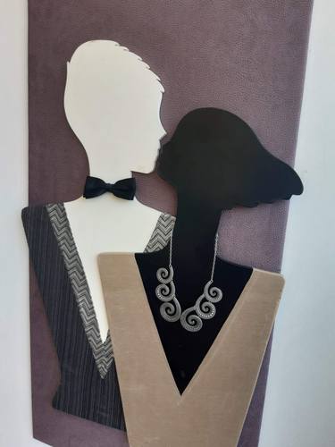 Original Art Deco Love Sculpture by Roberto Gessner