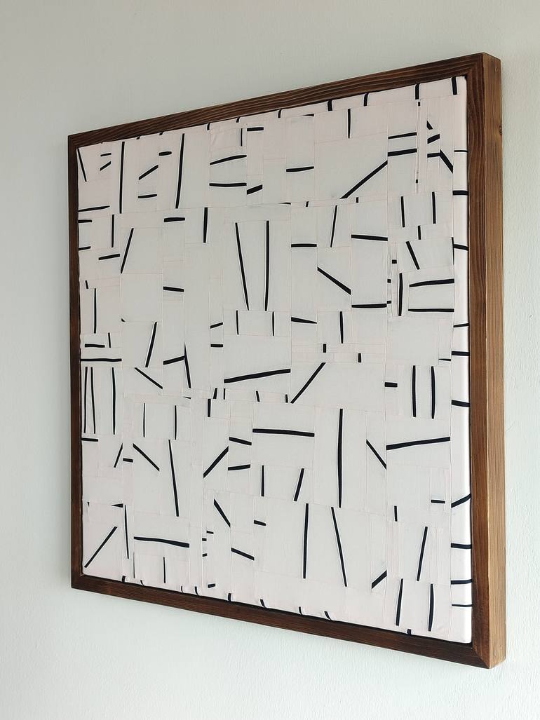 Original Abstract Expressionism Abstract Collage by Eldem Senkayalar 