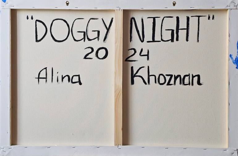 Original Pop Art Dogs Painting by Alina Khoznan