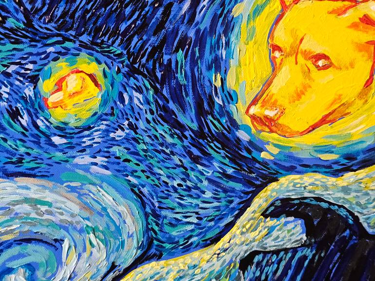 Original Pop Art Dogs Painting by Alina Khoznan