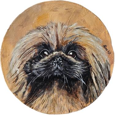 Original Impressionism Dogs Paintings by Alina Khoznan