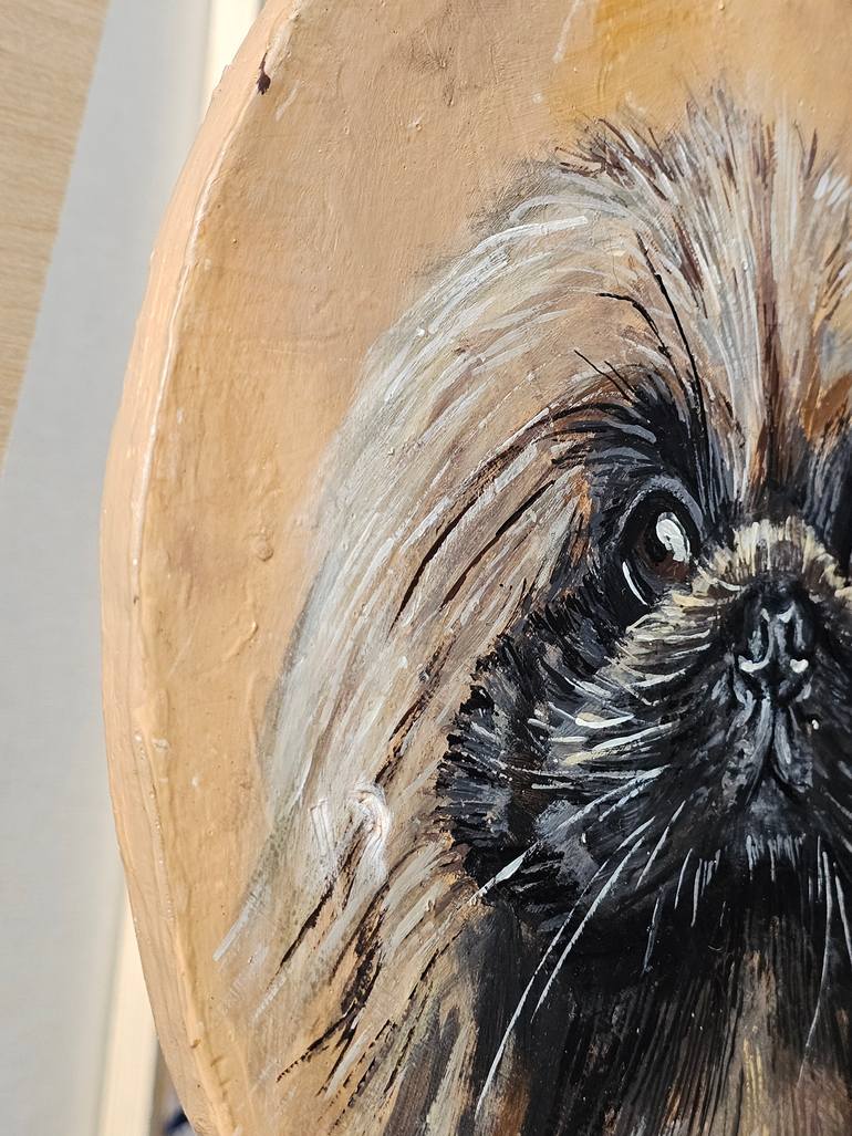 Original Impressionism Dogs Painting by Alina Khoznan