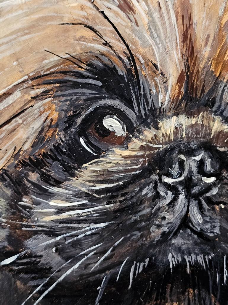 Original Impressionism Dogs Painting by Alina Khoznan