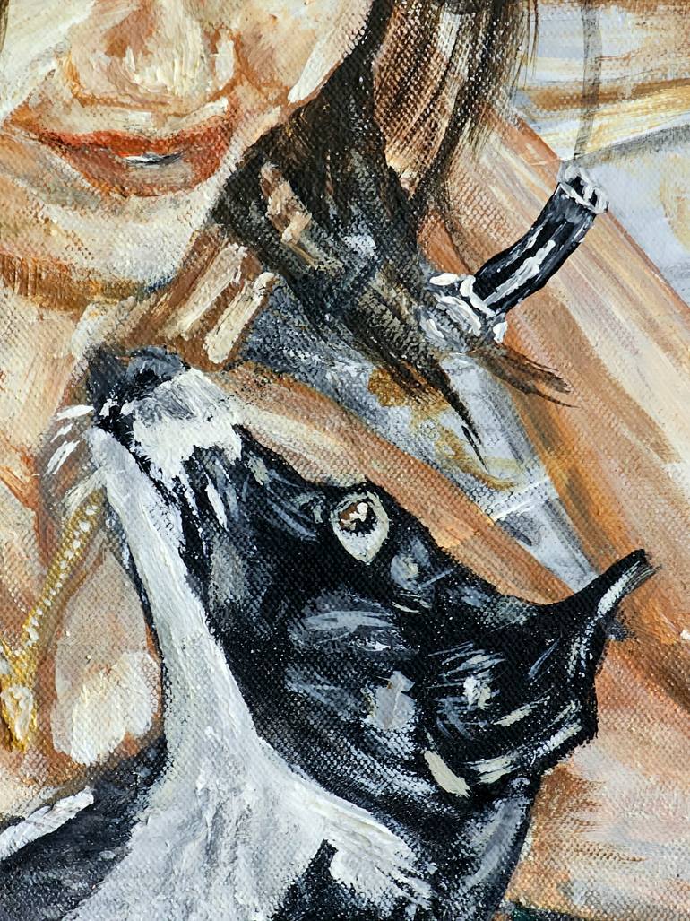 Original Portraiture Home Painting by Alina Khoznan