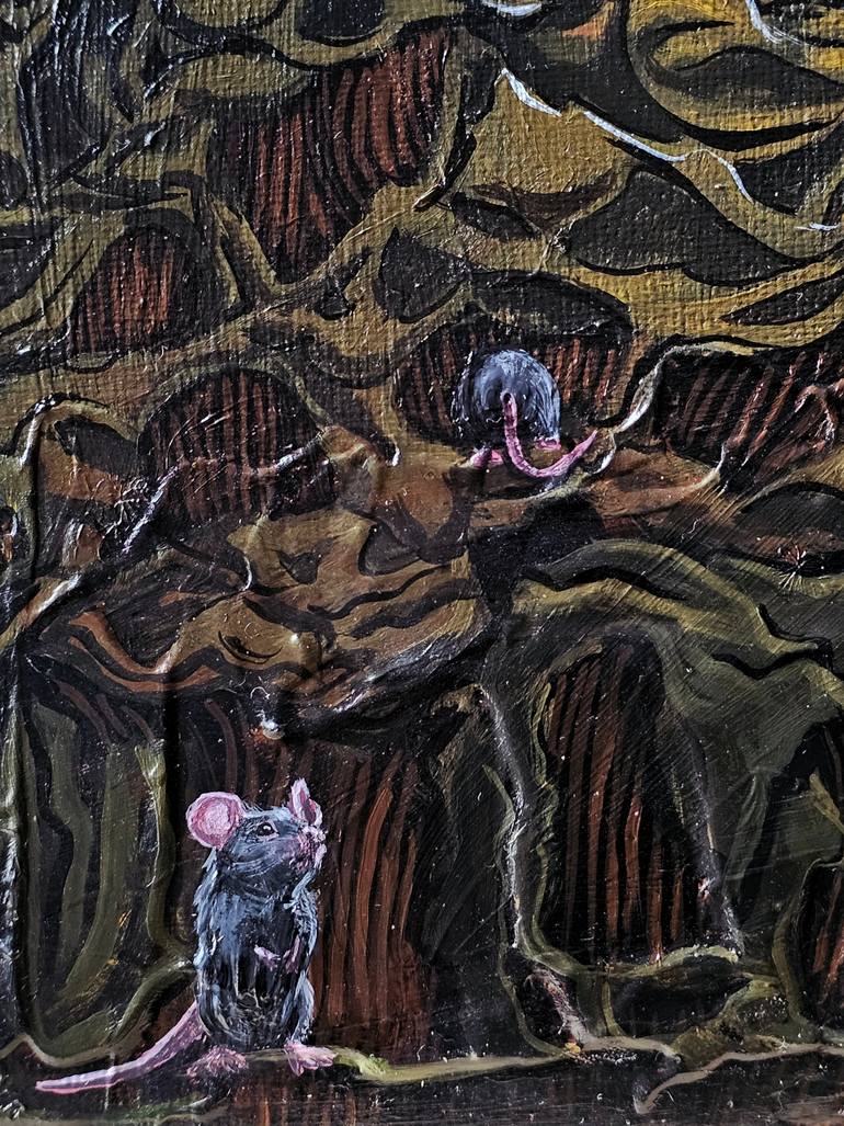 Original Surrealism Classical Mythology Painting by Alina Khoznan