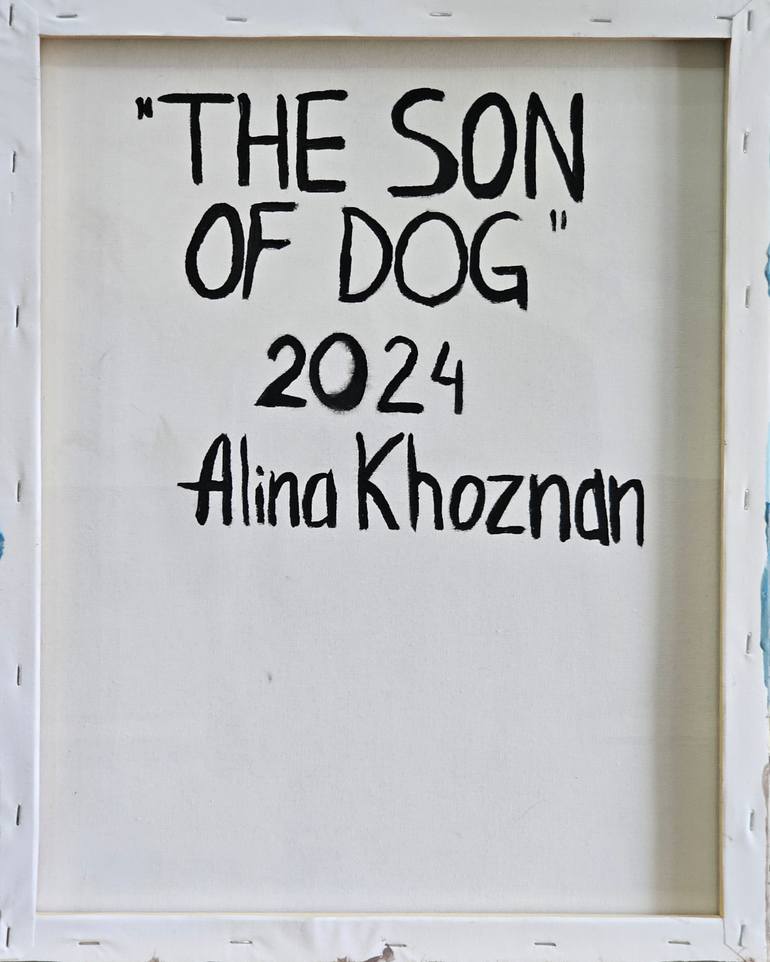 Original Surrealism Dogs Painting by Alina Khoznan
