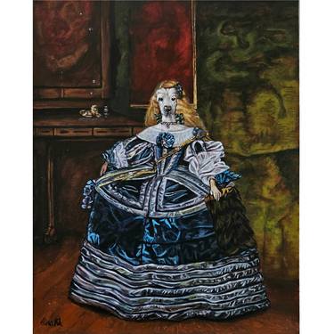 Original Classicism Dogs Paintings by Alina Khoznan