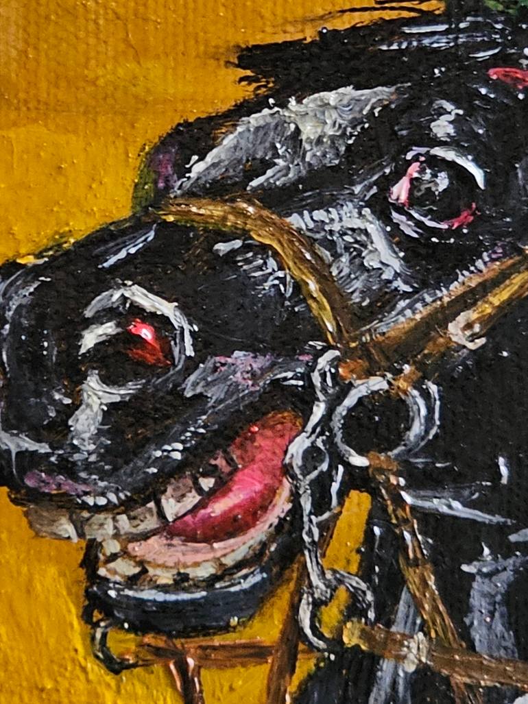 Original Classicism Dogs Painting by Alina Khoznan