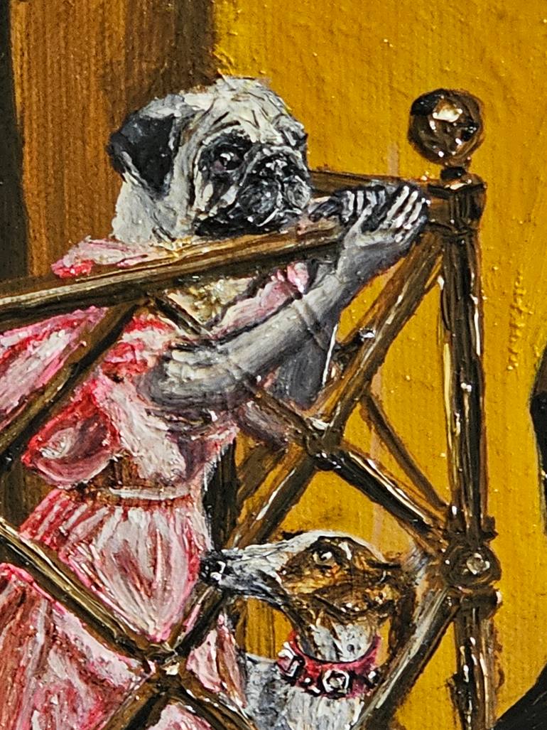 Original Classicism Dogs Painting by Alina Khoznan