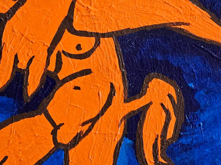 Original Fauvism Dogs Painting by Alina Khoznan