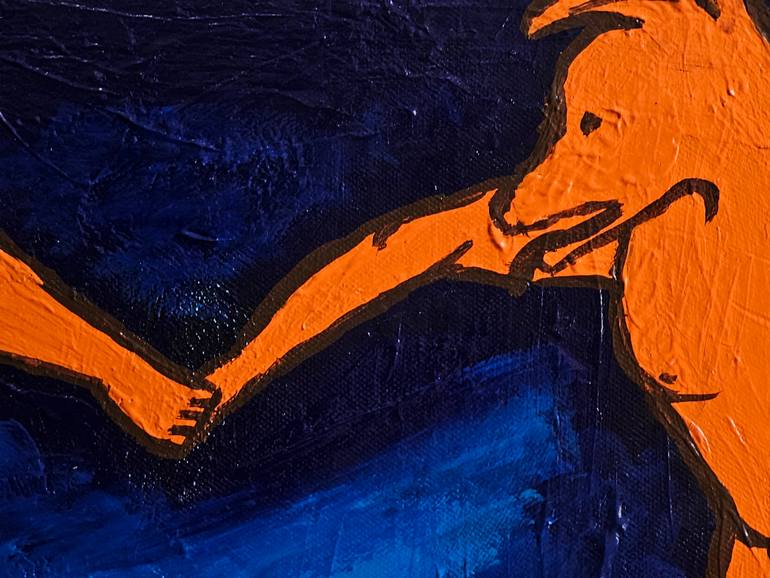 Original Fauvism Dogs Painting by Alina Khoznan