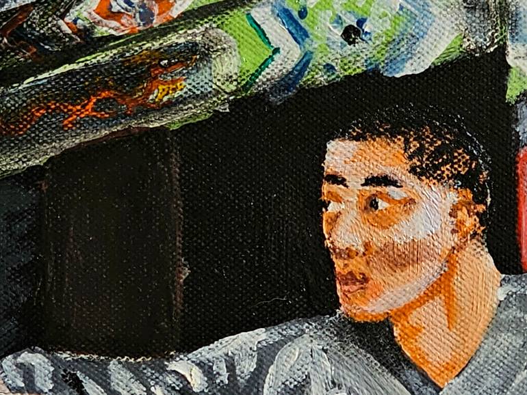 Original Expressionism Men Painting by Alina Khoznan