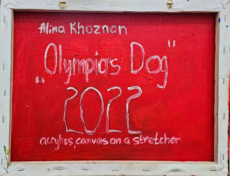 Original Expressionism Dogs Painting by Alina Khoznan