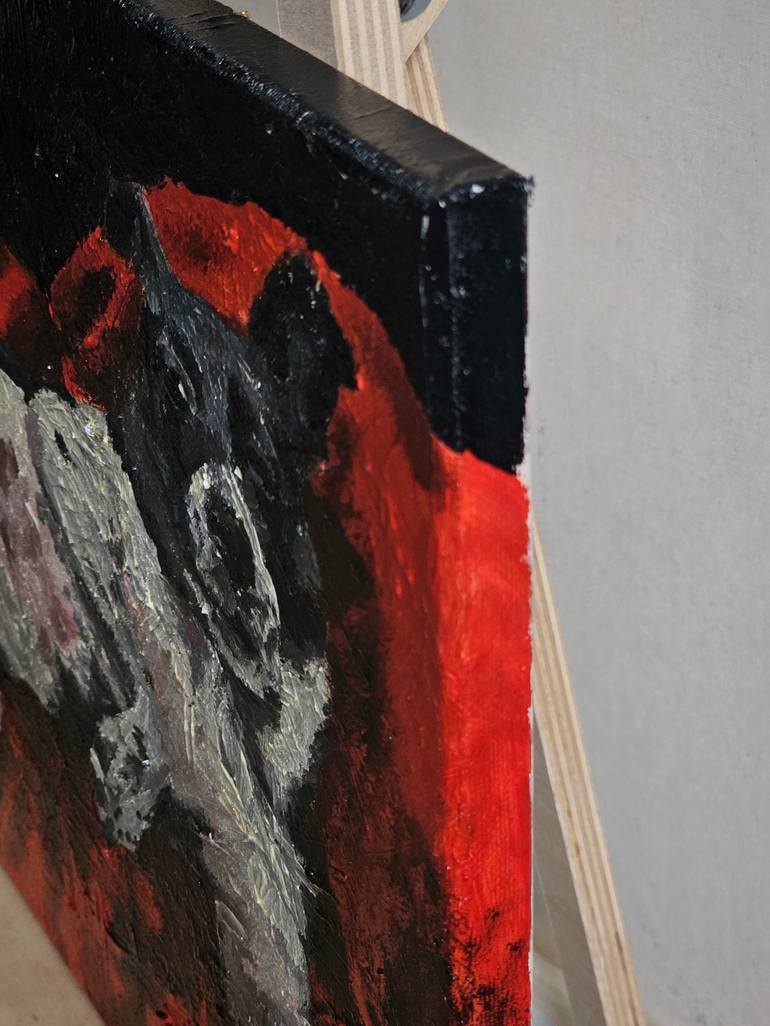 Original Expressionism Dogs Painting by Alina Khoznan