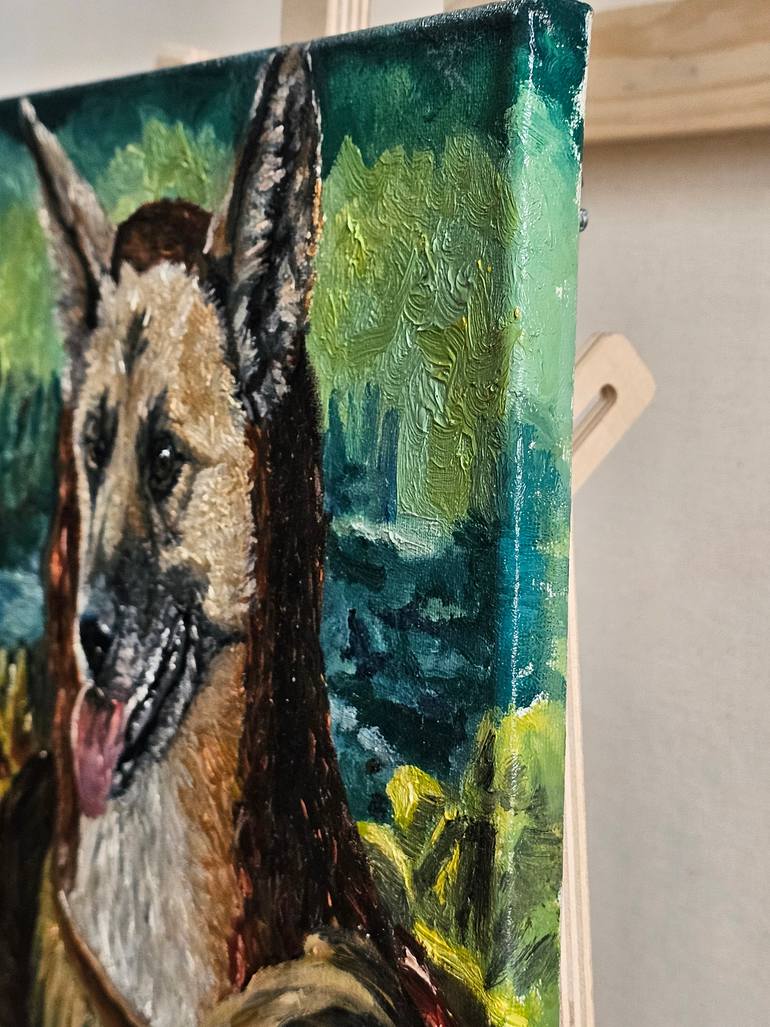 Original Pop Art Dogs Painting by Alina Khoznan