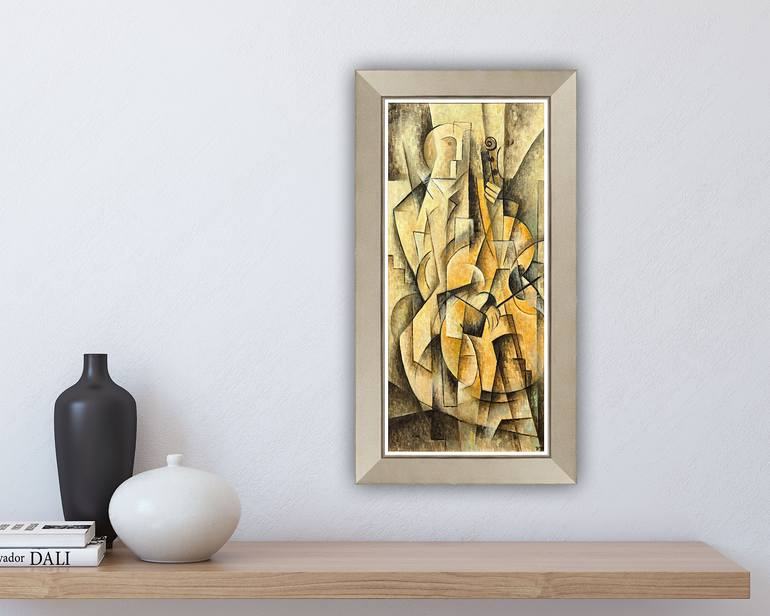 Original Cubism Music Painting by Ricard J Tovar