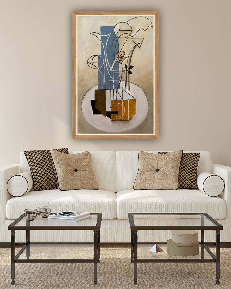 Original Cubism Still Life Painting by Ricard J Tovar