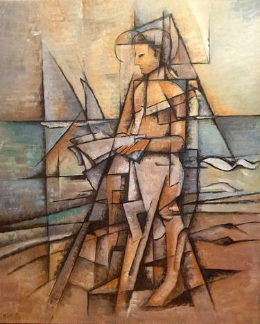 Print of Cubism Beach Paintings by Ricard J Tovar