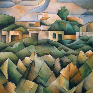 Collection Fantasy Landscape, Illustration with cubist influence