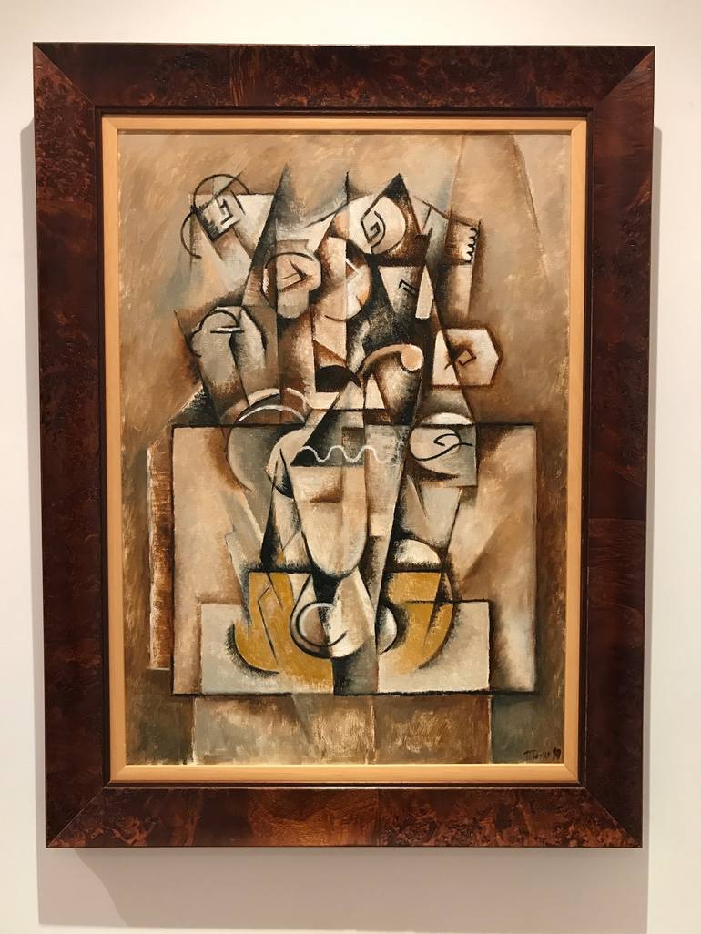 Original Cubism Floral Painting by Ricard J Tovar