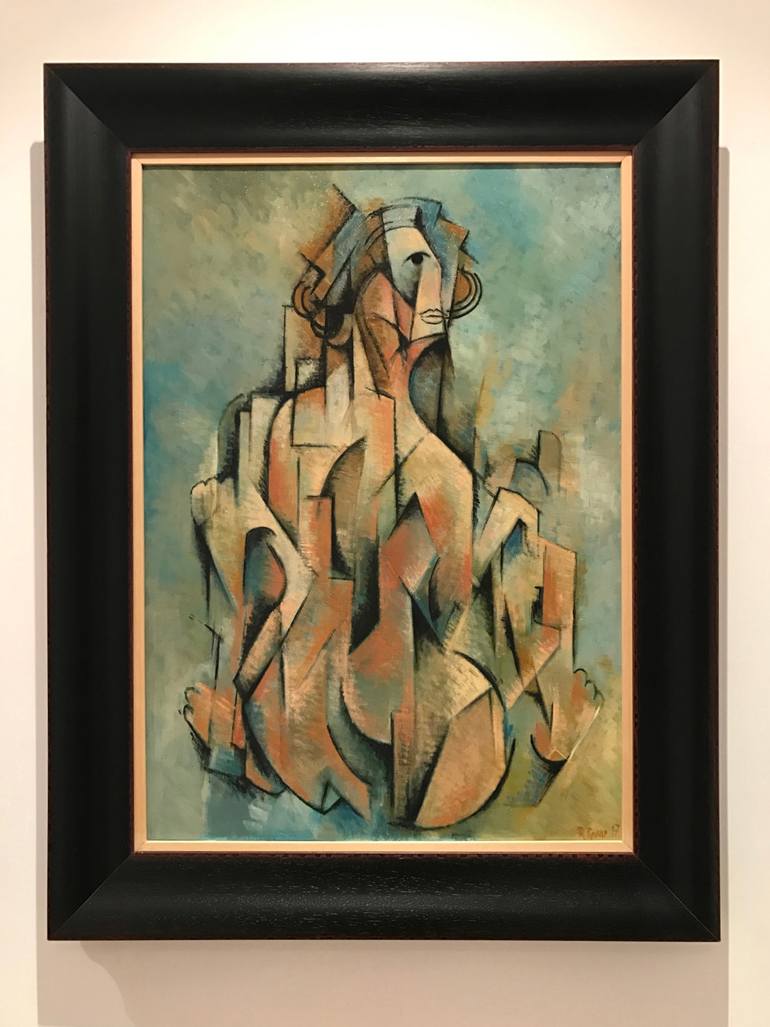 Original Cubism Nude Painting by Ricard J Tovar
