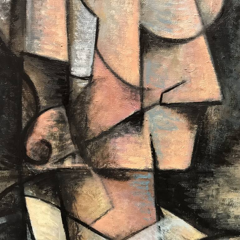 Original Cubism People Painting by Ricard J Tovar