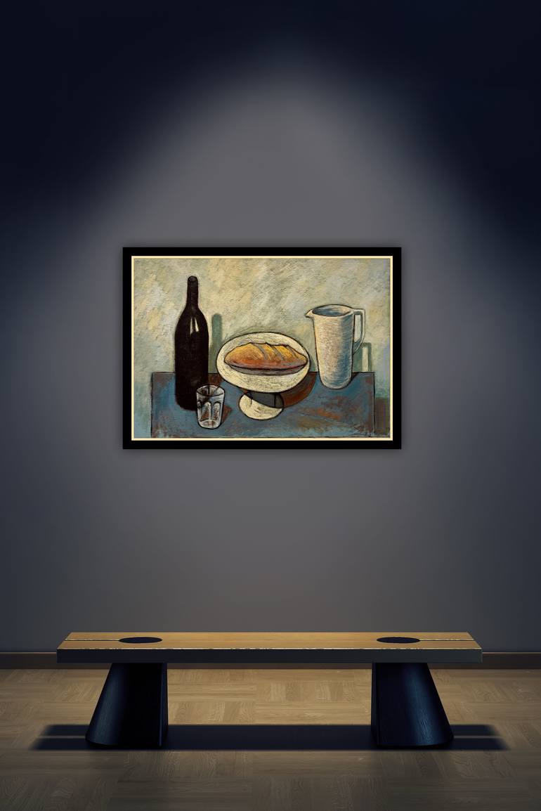Original Cubism Still Life Painting by Ricard J Tovar