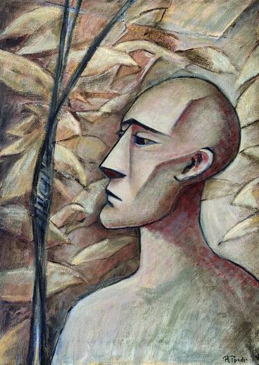 Original Cubism People Paintings by Ricard J Tovar