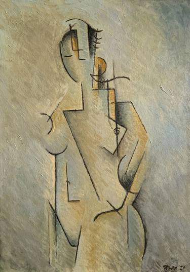 Print of Cubism Nude Paintings by Ricard J Tovar