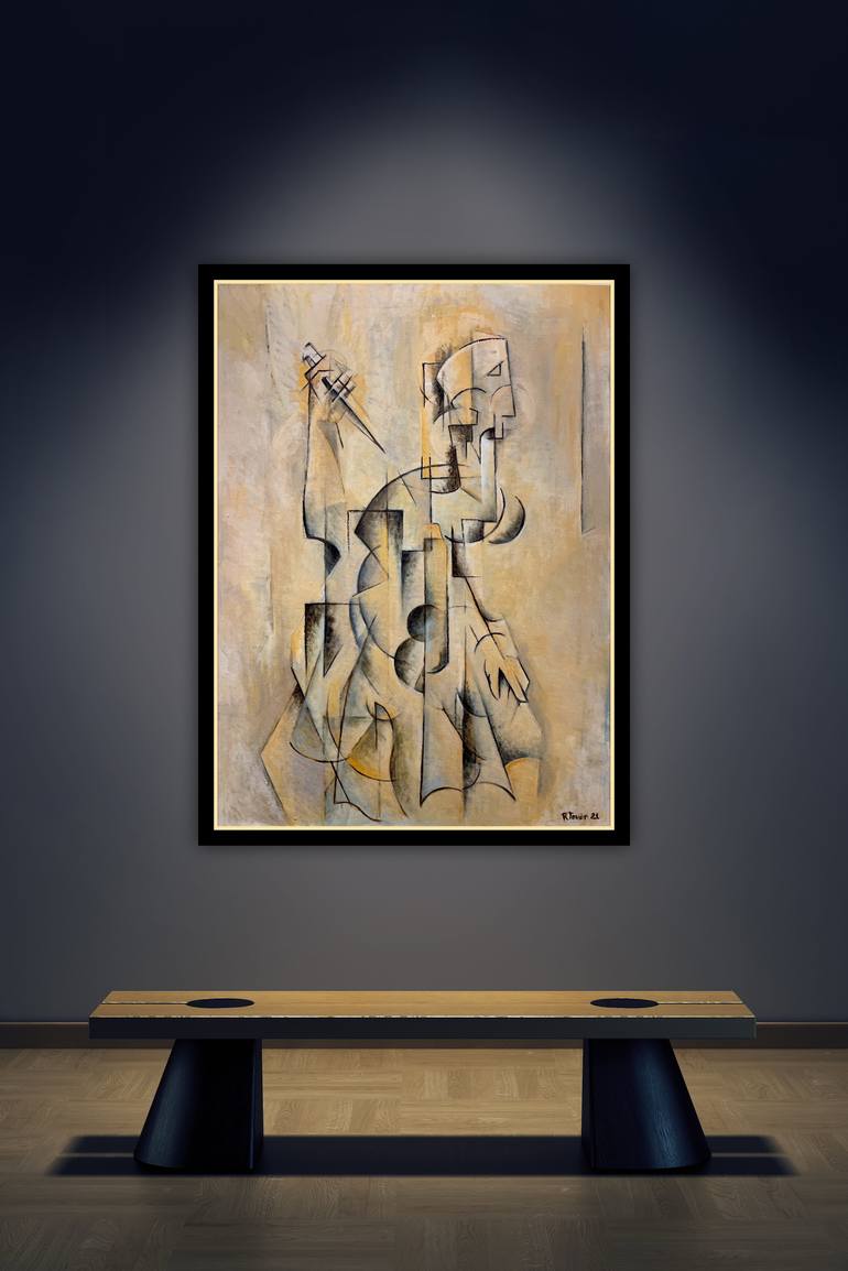 Original Cubism Women Painting by Ricard J Tovar