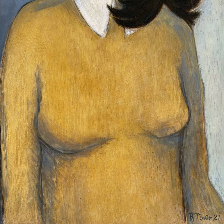 Original Cubism Women Painting by Ricard J Tovar