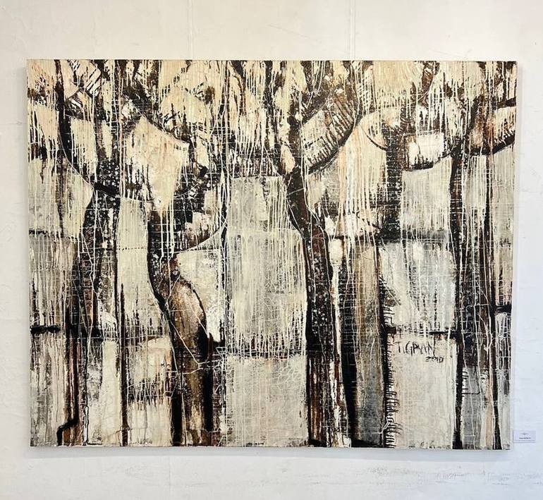 Original Abstract Expressionism Abstract Painting by Semjon Krasulin