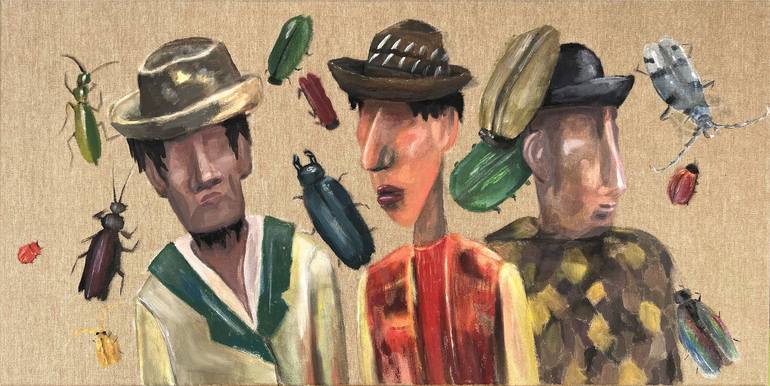 Original Expressionism People Paintings by Julia Ponz
