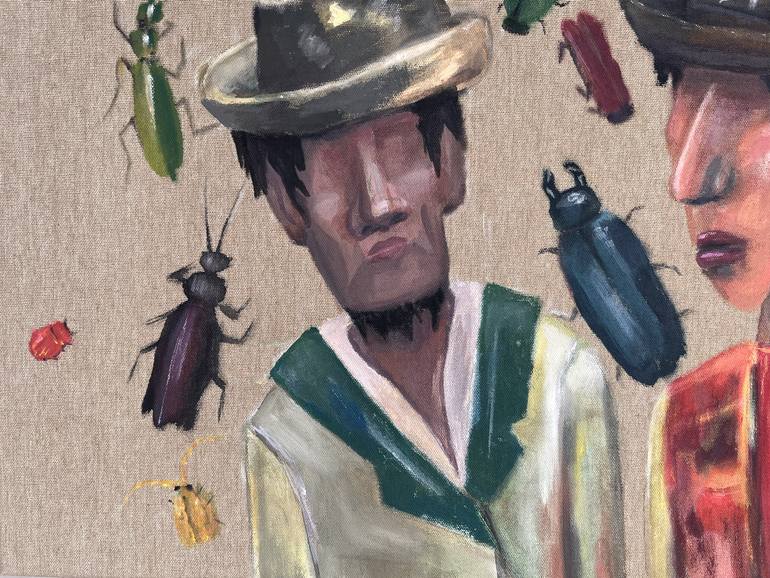 Original Expressionism People Painting by Julia Ponz