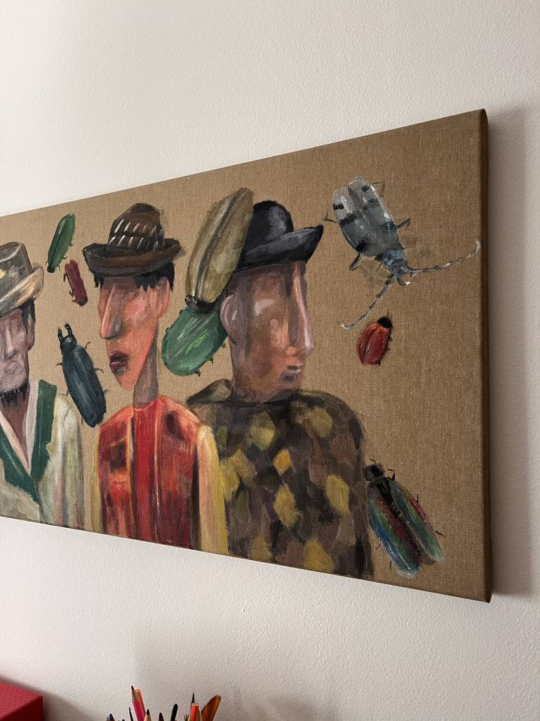 Original Expressionism People Painting by Julia Ponz