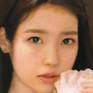 Close-up of IU’s face in the painting.