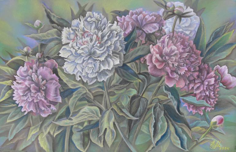 Original Realism Floral Drawing by Elena Mileva