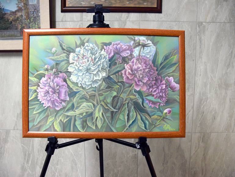 Original Realism Floral Drawing by Elena Mileva