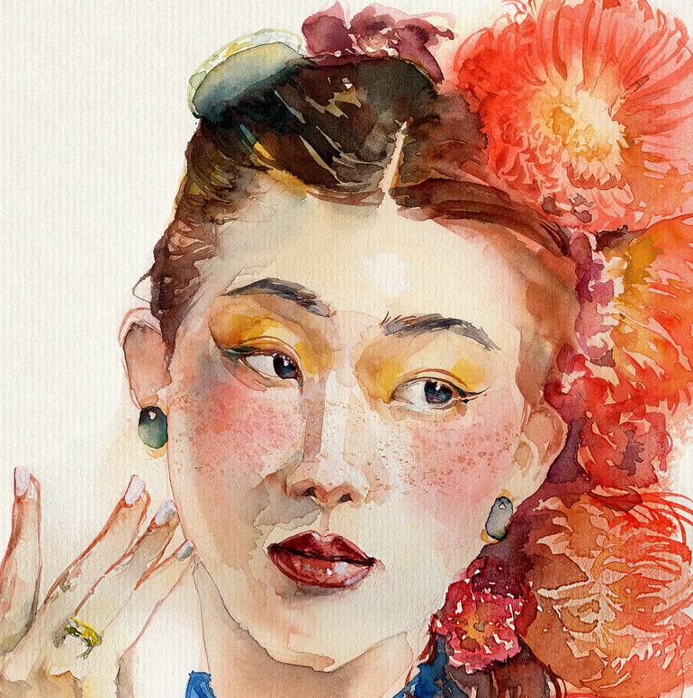 Original Portraiture Women Painting by Viktoriia Davydova