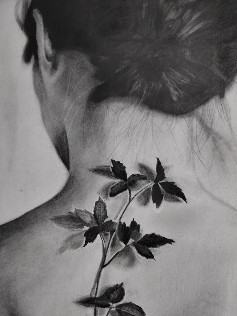 Original Black & White Women Drawing by Anushka Yadav