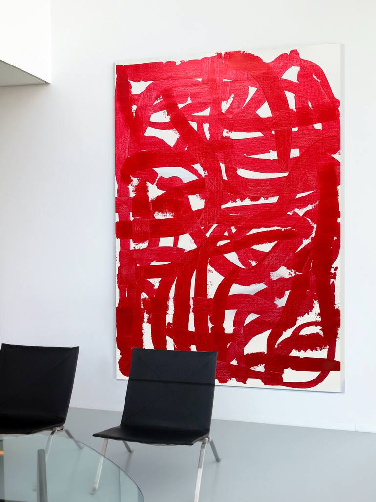 Original Abstract Expressionism Abstract Painting by Monializa Monika Widenka