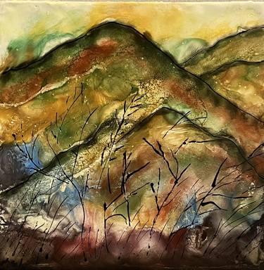 Original Abstract Expressionism Landscape Mixed Media by Mary Corbett