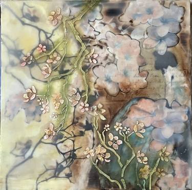 Original Abstract Expressionism Fantasy Mixed Media by Mary Corbett