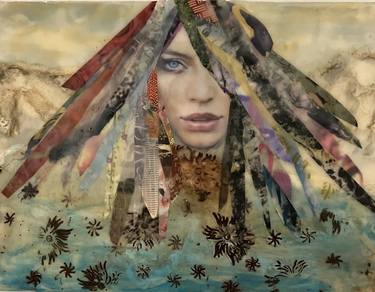 Original Abstract Expressionism Women Mixed Media by Mary Corbett