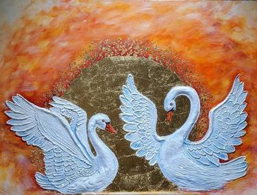 Original Abstract Nature Mixed Media by Shraddha Kejriwal