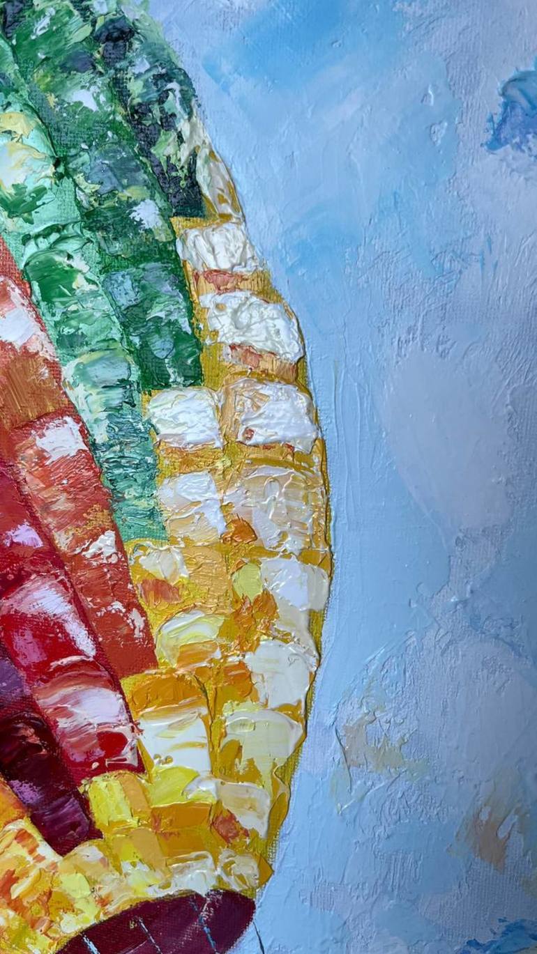 Original Art Deco Outer Space Painting by Tatiana Mirnaya