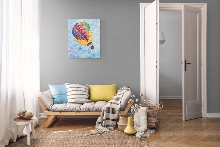 Original Art Deco Outer Space Painting by Tatiana Mirnaya